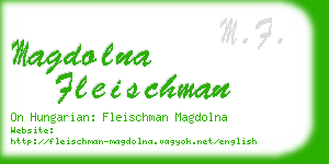 magdolna fleischman business card